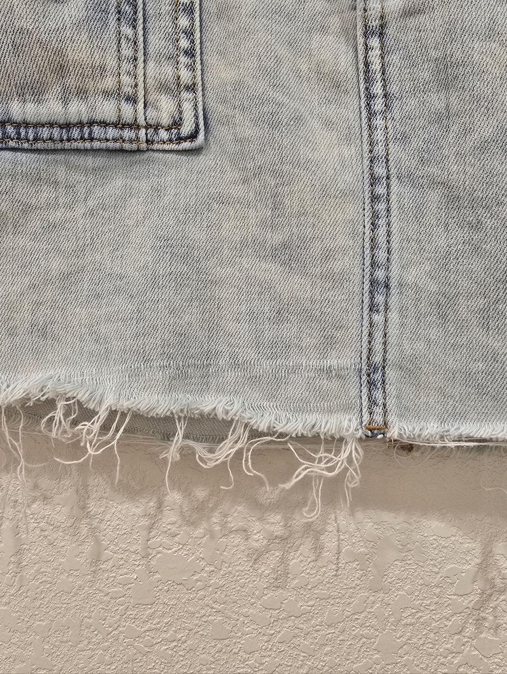 Aerie Denim Cargo Micro Mini Skirt M Blue Distressed - Picture 4 of 11